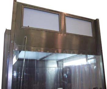 Cabina de toma de muestras - Lesatec - para pesaje de productos en polvo / para la manipulación de polvos / de grandes dimensiones