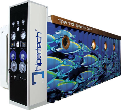 Cabina hiperbárica oxigenoterapia - Quadro - Hipertech - multiplaza