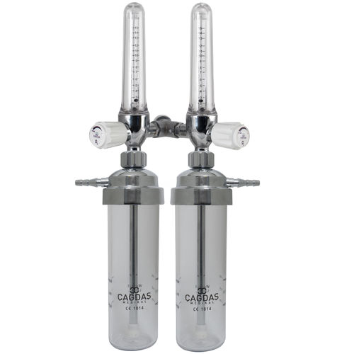 Flujómetro doble - GE 05 series - Çağdaş Medical - de oxígeno / de aire / para hospitales