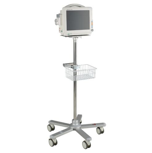 Carro médico - ADAX 002 - Çağdaş Medical - para monitor / multifunción / de acero inoxidable