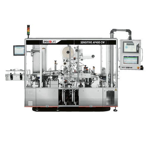 Etiquetadora de cartón - SENSITIVE AP400 Series - IMA Pharma - para la industria farmacéutica / automática / lineal