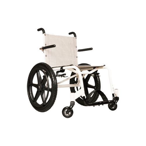 Silla de ruedas manual - 499 - IMC MEDICAL - de playa / con reposapiernas / marco de aluminio