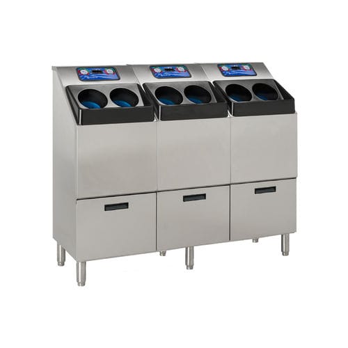 Sistema de lavado de manos 3 estaciones - CleanTech 4000S - Meritech - de suelo / de acero inoxidable