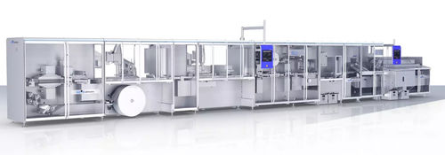 Sistema de embalaje automatizado - BLU 400 - Uhlmann - de pie / compacto / de sólidos