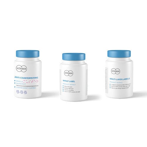 Etiqueta para frascos de almacenamiento - Körber Pharma