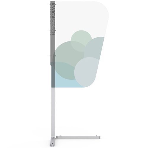 Mampara protectora portátil - Shield - KwickScreen - 2 paneles / antibacterias