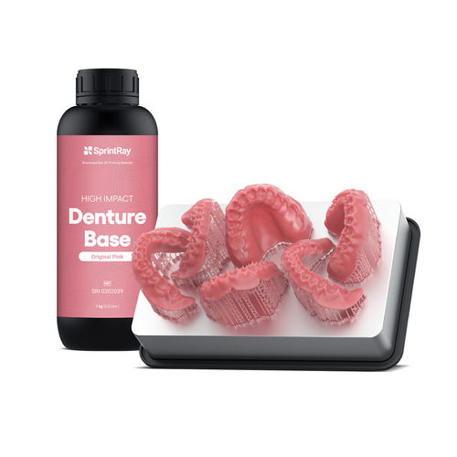 Material dental de resina - SRI-0202039 - SprintRay - para impresión en 3D / para la fabricación de dentaduras postizas / biocompatible