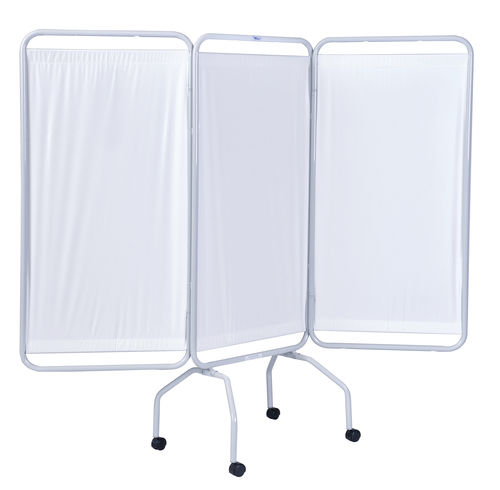 Biombo médico con ruedas - 3130 - Winco Mfg., LLC - plegable / 3 paneles / con cortina