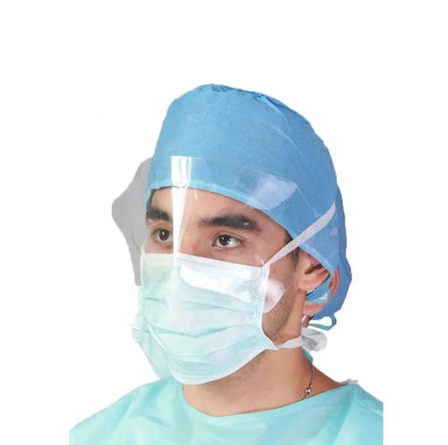 Mascarilla quirúrgica de polipropileno - WLM2002TV - Hubei Wanli Protective Products - con visera / para adulto / caja de 25