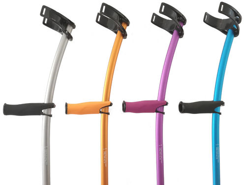 Muleta canadiense - AEROSPACE ALUMINIUM - INDESmed - para adultos / de altura regulable