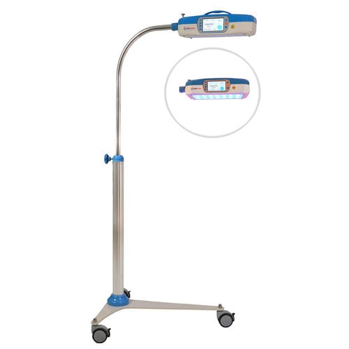 Lámpara de fototerapia neonatal - KMF-01 - Istanbul Medikal LTD. ŞTİ. - con ruedas / de luz azul