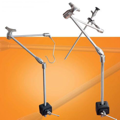 Brazo portainstrumentos para endoscopio - FixSys - Medical Bees - articulado / en riel