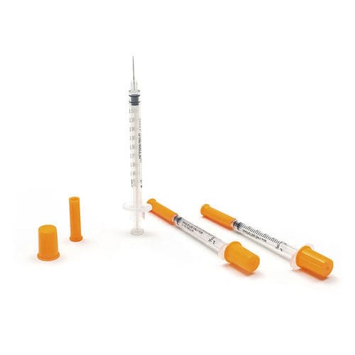 Jeringa de insulina - Shandong Wuzhou Medical Equipment - 1 ml / de polipropileno / de caucho