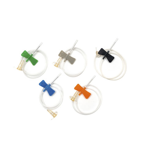 Aguja de extracción de sangre - Shandong Wuzhou Medical Equipment - estériles / con aleta / 20 G