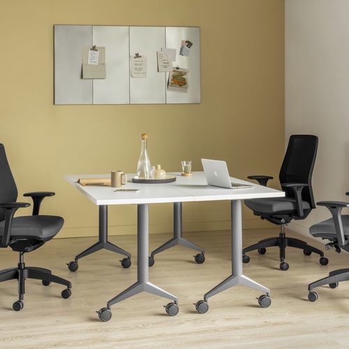 Mesa de comedor - Aware® - Allsteel - de oficina / rectangular / con ruedas