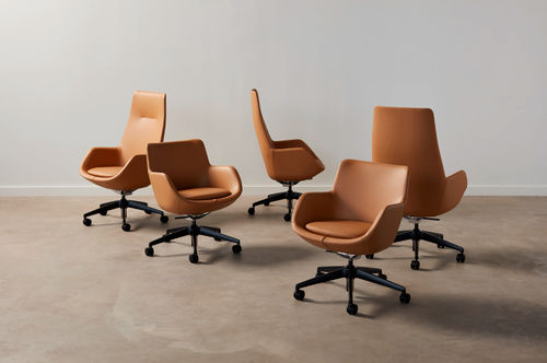 Asiento con reposabrazos - Retreat - Allsteel - con ruedas