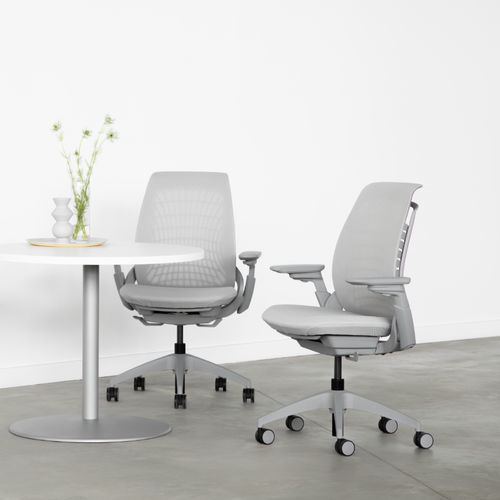 Silla con reposabrazos - Mimeo Task - Allsteel - con ruedas / con respaldo alto