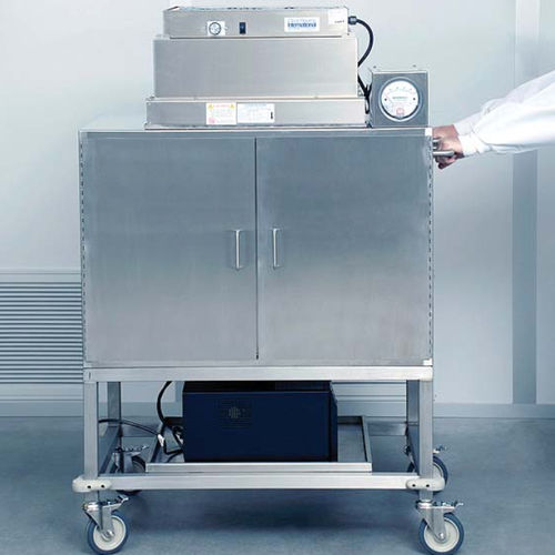 Carro con batería - Clean Rooms International - para transporte / de acero inoxidable / con filtro HEPA