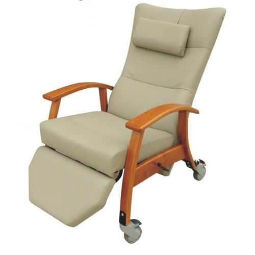 Sillón de descanso reclinable - HO-S10 - Hongkong Medi - manual / con ruedas / de cuero