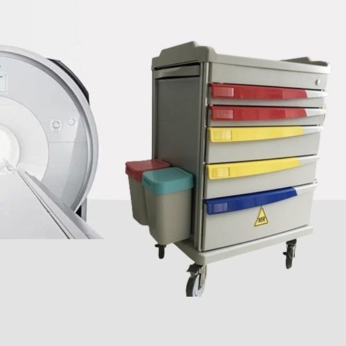 Carro médico - HO-M05 - Hongkong Medi - multifunción / 5 cajones / con papelera