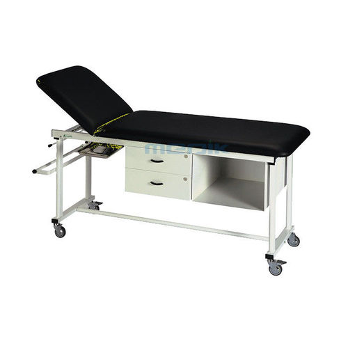 Camilla de exploración manual - YA-EC-M03 - Zhangjiagang Medi Medical Equipment - de altura fija / con respaldo regulable / con espacio de almacenamiento