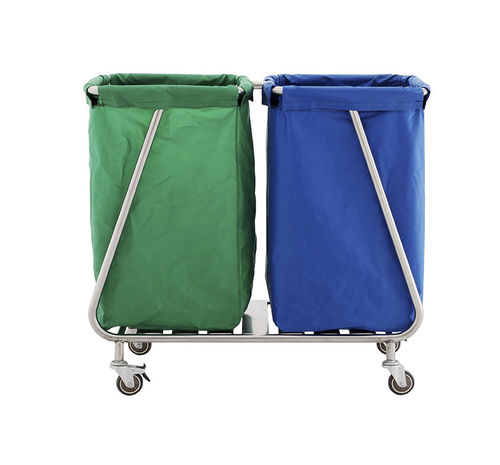 Carro para bolsas para ropa sucia - MK-S14 - Zhangjiagang Medi Medical Equipment - médico / de limpieza / 2 bolsas