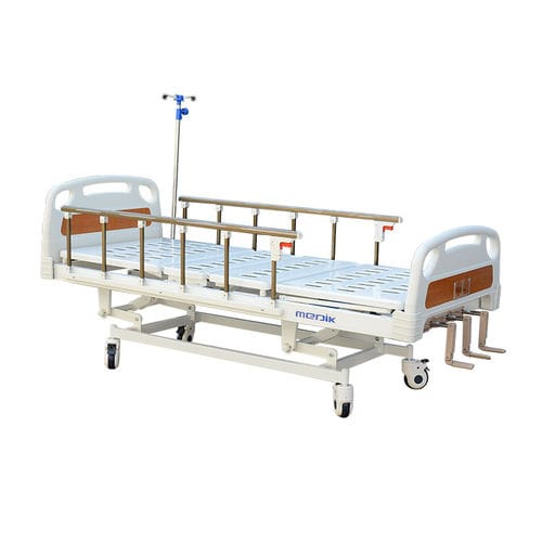 Cama médica - YA-M3-1 - Zhangjiagang Medi Medical Equipment - mecánica / de altura regulable / con sistema de bloqueo de las ruedas
