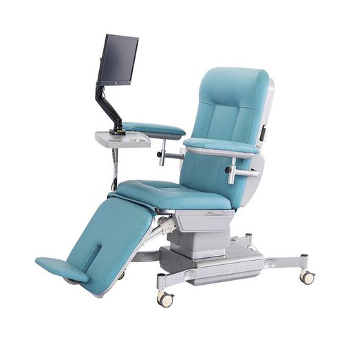 Sillón de quimioterapia eléctrico - YA-DS-D03 - Zhangjiagang Medi Medical Equipment - de 4 secciones / con ruedas / con respaldo regulable