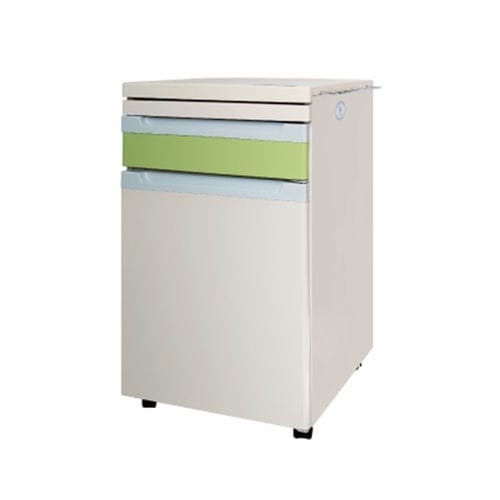 Mesa de cabecera con ruedas - YA-B03 - Zhangjiagang Medi Medical Equipment - con armario / con cajones
