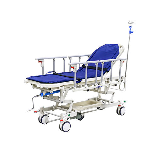 Carro camilla para traslado de pacientes - YA-PS14 - Zhangjiagang Medi Medical Equipment - manual / de altura variable / con respaldo regulable