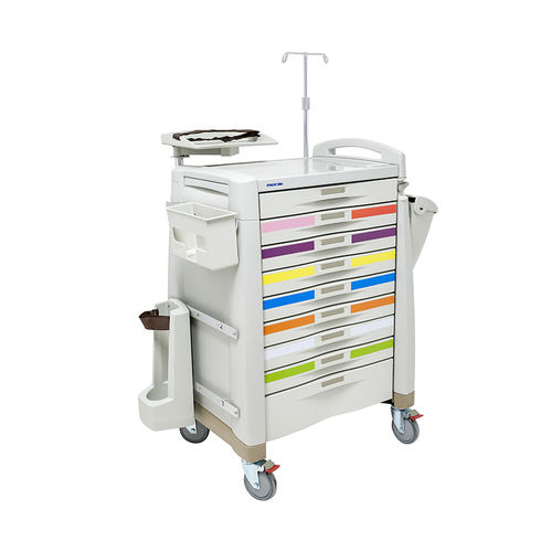 Carro de emergencia - MK-PK02 - Zhangjiagang Medi Medical Equipment - para desfibrilador / portacilindros de oxígeno / de aluminio