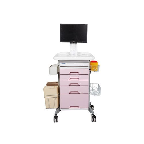 Carro informático con cajón - MK-PC07 - Zhangjiagang Medi Medical Equipment