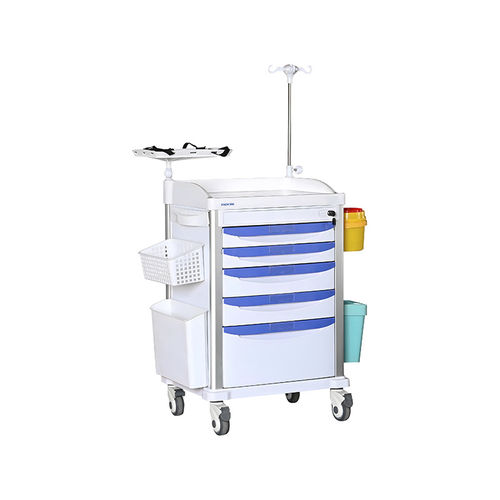 Carro de emergencia - MK-P17 - Zhangjiagang Medi Medical Equipment - médico / portacilindros de oxígeno / para desfibrilador