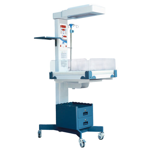 Mesa de reanimación neonatal con lámpara de fototerapia - BPL FLORET 1000 - BPL Medical Technologies - con ruedas