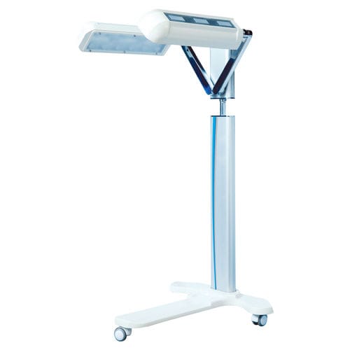 Lámpara de fototerapia neonatal - BLOSSOM DUO - BPL Medical Technologies - con ruedas / de luz azul