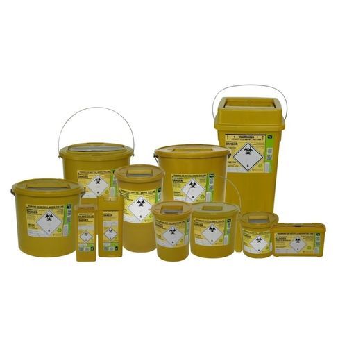 Contenedor de desechos - SHARPSGUARD® eco yellow - Daniels Healthcare - de manipulación / seguro