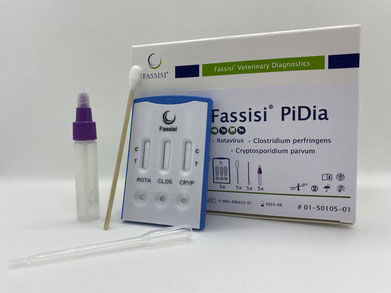 Prueba rápida de diarrea - PIDIA - Fassisi, Gesellschaft für Veterinärdiagnostik und Umweltanalysen mbH - de inmunidad / de rotavirus / de Clostridium perfringens