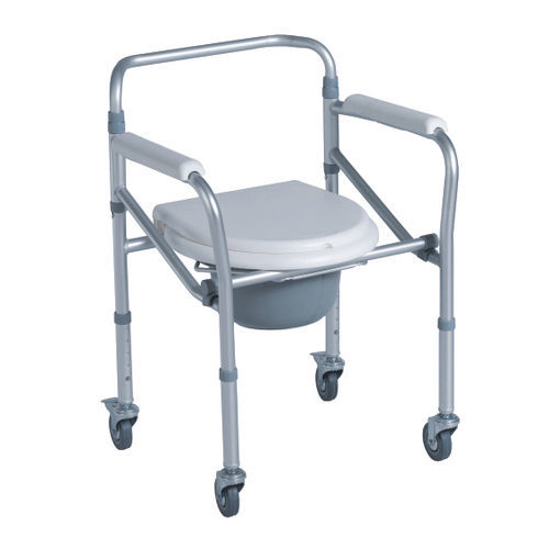 Silla con orinal con reposabrazos - DP-SC7001LW - Guangdong Dongpin Beauty & Medical Technology - con ruedas / con cubo / para personas con movilidad reducida