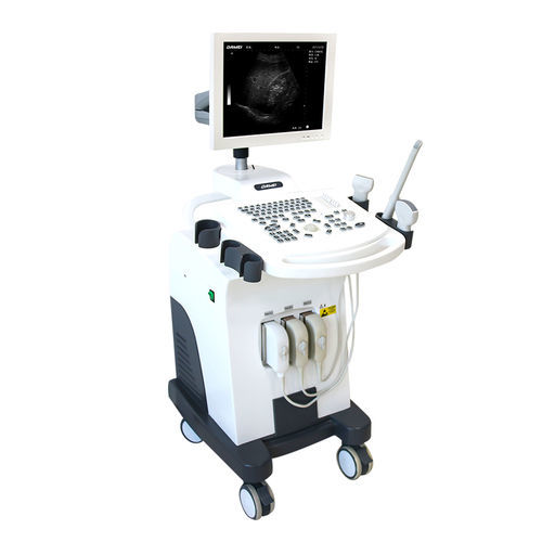 Ecógrafo con soporte - HF-370 - Shanghai Huifeng Medical Instrument - para ecografía polivalente / blanco y negro / 15 pulgadas