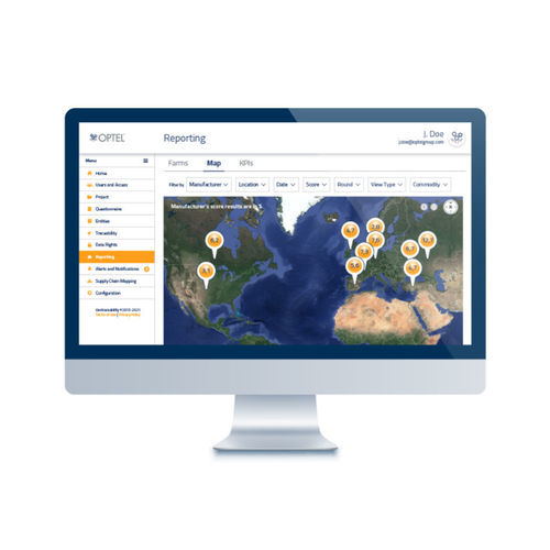 Sistema de gestión y localización de datos - GEOTRACEABILITY PLATFORM - Optel Vision - de la información / de trazabilidad / para productos farmacéuticos