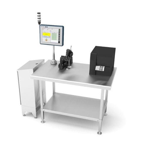 Sistema de embalaje manual - LINEMASTER™ - Optel Vision - de pie / de medicamentos / para la industria farmacéutica
