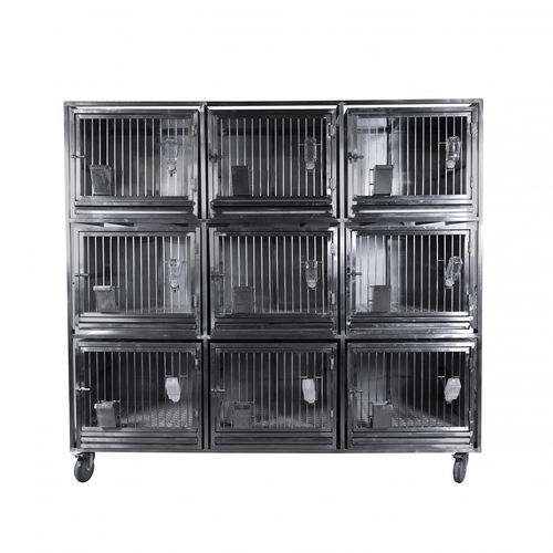 Jaula veterinaria para conejos - CL-1270 - Vetbot - modular / de acero inoxidable