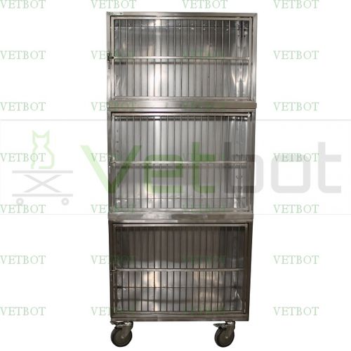 Jaula veterinaria para perros - 80411  - Vetbot - para gatos / modular / de acero inoxidable