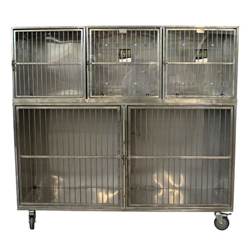 Jaula veterinaria para perros - №80376.1  - Vetbot - modular / 5 compartimentos / de acero inoxidable