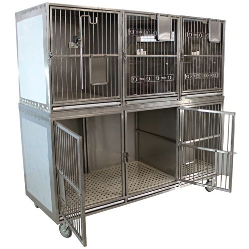 Jaula veterinaria para perros - №80530  - Vetbot - modular / 6 compartimentos / de acero inoxidable