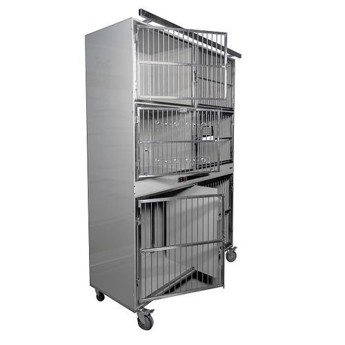 Jaula veterinaria 6 compartimentos - 80443  - Vetbot - de polipropileno
