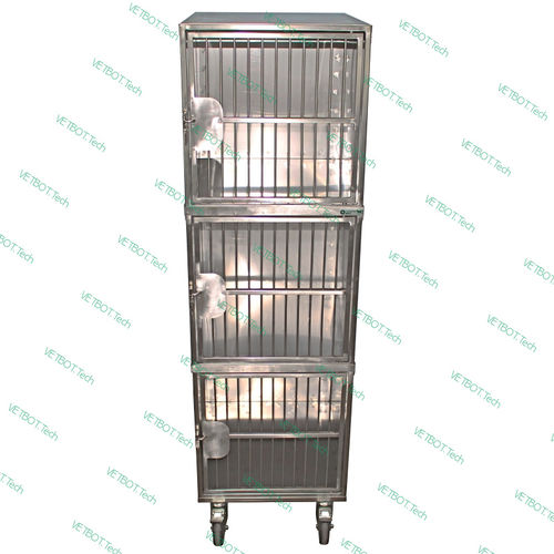 Jaula veterinaria modular - 80531  - Vetbot - de acero inoxidable / 3 módulos