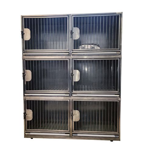 Jaula veterinaria modular - MVK-7 - Vetbot - de acero inoxidable / de polipropileno
