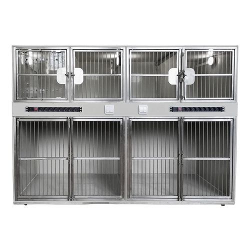 Jaula veterinaria modular - 80595  - Vetbot - de polietileno / con rueda de correr
