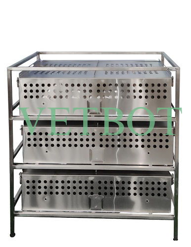 Jaula veterinaria para cobayas - CL-2006 - Vetbot - modular / de acero inoxidable